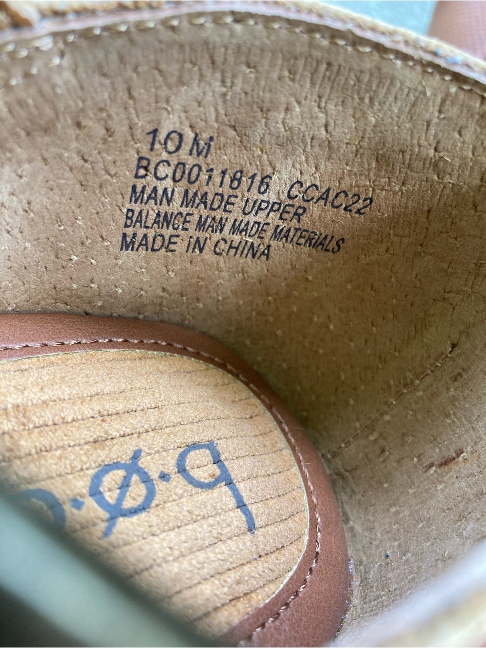 b.o.c. Women's Cognac Brown Ankle-Strap Heels Size 10 - Picture 4 of 5
